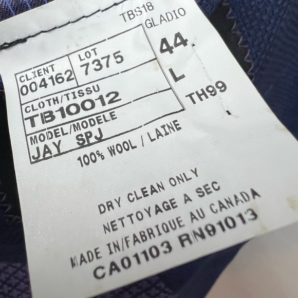 Ted Baker Men’s 44L Blue Plaid Wool Jay SPJ Blazer Jacket - Picture 7 of 8